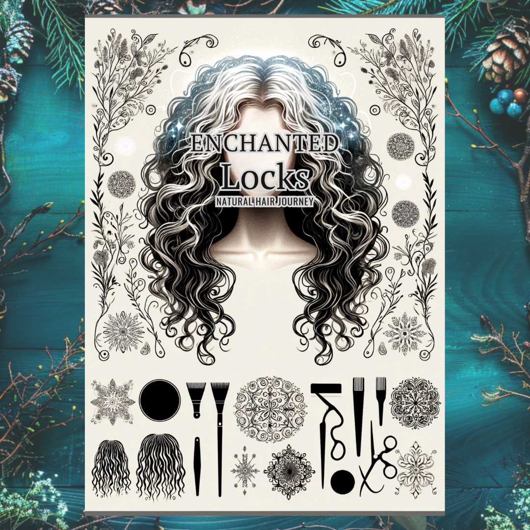 Enchanted Locks Curly Cover - 17 Printable Journal Planner Pages